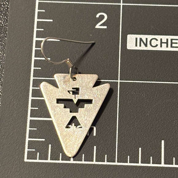 Thunderbird Arrow Earrings signed RLG See Photos Sterling Earrings - Picture 6 of 11